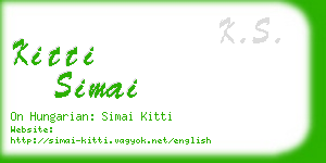 kitti simai business card